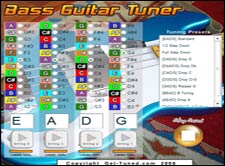 Online Adjustable Bass Guitar Tuner