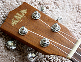 a ukulele headstock properly strung