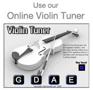 electronic tuner violin pitch flat